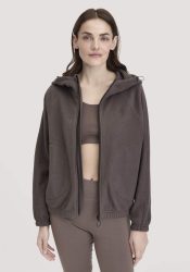 hessnatur Loungewear Softfleece Jacke Oversize ACTIVE COMFORT aus Bio-Baumwolle - lila GrösseXL