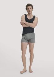 hessnatur Herren Pants Regular Cut im PURE NATURE aus Bio-Baumwolle - grau Grösse6 = L