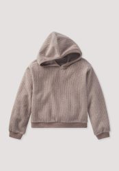 hessnatur Kinder Fleece Sweatshirt BETTER RECYCLING aus Bio-Baumwolle - orange Grösse98/104