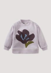 hessnatur Baby Sweatshirt GARMENT DYE aus Bio-Baumwolle - lila Grösse98/104