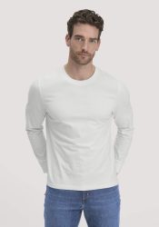 hessnatur Herren Heavy Jersey Longsleeve Relaxed aus Bio-Baumwolle - weiß Grösse48