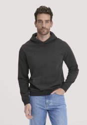 hessnatur Herren Sweathoodie Relaxed aus Bio-Baumwolle - grau Grösse50