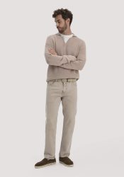 hessnatur Herren Jeans BEN Regular Straight aus Bio-Denim mit Hanf - beige Grösse34/30