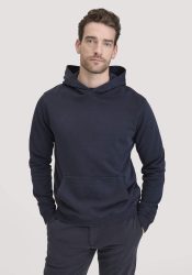 hessnatur Herren Sweathoodie Relaxed aus Bio-Baumwolle - blau Grösse52
