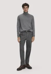 hessnatur Herren Chino RON Relaxed aus Bio-Baumwolle - grau - Größe 33/32