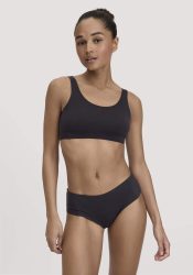 hessnatur Damen Panty Regular Cut COTTON FEEL aus Bio-Baumwolle - schwarz Grösse40