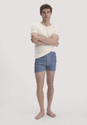 hessnatur Herren Boxershorts aus Bio-Baumwolle mit TENCEL™ Modal - blau Grösse8 = XXL