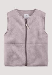 hessnatur Kinder Fleece Weste aus Bio-Baumwolle - rosa Grösse146/152