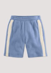 hessnatur Kinder Fleece Shorts aus Bio-Baumwolle - blau Grösse110/116