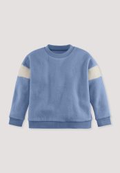 hessnatur Kinder Softfleece Sweatshirt aus Bio-Baumwolle - blau Grösse110/116
