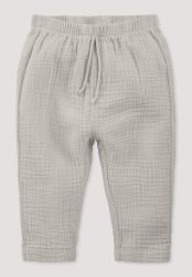 hessnatur Baby Musselin Hose aus Bio-Baumwolle - beige Grösse98/104
