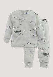 hessnatur Baby Pyjama aus Bio-Baumwolle - grau Grösse62/68