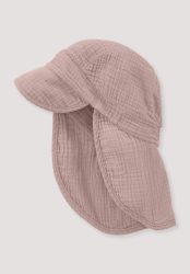 hessnatur Baby Musselin Schirmmütze aus Bio-Baumwolle - rosa Grösse45/47