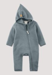 hessnatur Baby Fleece Overall aus Bio-Baumwolle - blau Grösse98