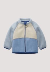 hessnatur Baby Softfleece Jacke aus Bio-Baumwolle - blau Grösse50/56