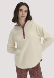 hessnatur Loungewear Fleece Hoodie Relaxed ACTIVE LIGHT aus Bio-Baumwolle - naturfarben GrösseXS