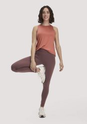 hessnatur Loungewear Leggings Medium Cut ACTIVE LIGHT aus Bio-Baumwolle - braun GrösseXL/k
