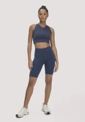 hessnatur Loungewear Shorts Fitted ACTIVE LIGHT aus Bio-Baumwolle - blau GrösseXS/k