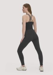 hessnatur Loungewear Leggings High Waist ACTIVE COMFORT aus Bio-Baumwolle - schwarz GrösseL/k