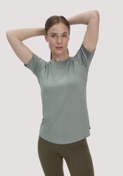 hessnatur Loungewear T-Shirt Regular ACTIVE COMFORT aus TENCEL™ Lyocell - grün Grösse46