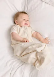 hessnatur Baby Musselin Schlafsack aus Bio-Baumwolle - naturfarben Grösse70cm