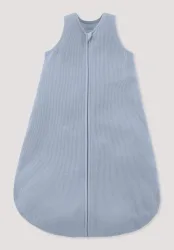hessnatur Baby Piqué Schlafsack aus Bio-Baumwolle - blau - Größe 110cm