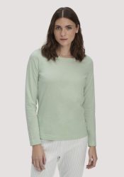 hessnatur Damen Schlaf Shirt PURE COTTON aus Bio-Baumwolle - grün Grösse38
