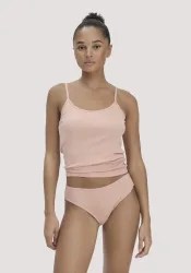 hessnatur Damen Slip Regular Cut im 2-Pack PURE COTTON aus Bio-Baumwolle - rosa Grösse46