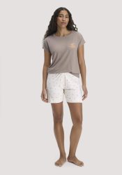 hessnatur Damen Pyjama PURE FLOW aus TENCEL™ Modal - beige Grösse34