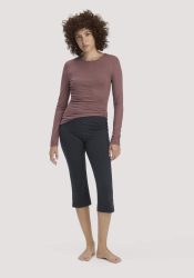 hessnatur Damen Caprihose PURE FLOW aus TENCEL™ Modal - schwarz Grösse48