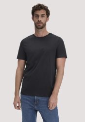 hessnatur Herren T-Shirt Regular aus Regenerative Organic Cotton (ROC) - schwarz Grösse46