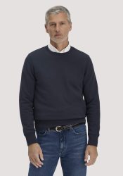 hessnatur Herren Sweatshirt Regular BETTERRECYCLING aus Bio-Baumwolle - blau GrösseL