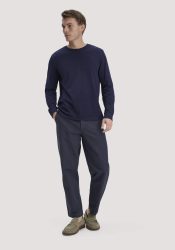 hessnatur Herren Chino RONNEL Relaxed aus Bio-Baumwolle - blau Grösse33/32