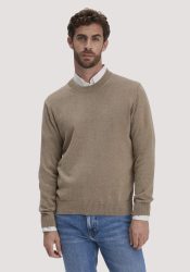 hessnatur Herren Strick Pullover Regular aus Bio-Baumwolle - braun GrösseM