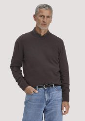 hessnatur Herren Strick Pullover Regular aus Bio-Baumwolle - braun GrösseL