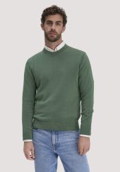 hessnatur Herren Strick Pullover Regular aus Bio-Baumwolle - grün GrösseXL