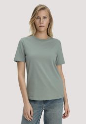 hessnatur Damen Heavy T-Shirt Relaxed aus Bio-Baumwolle - grün Grösse40