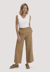 hessnatur Damen Hose Culotte Regular aus Bio-Baumwolle - braun Grösse40
