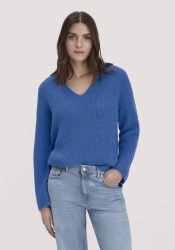 hessnatur Damen Strick Pullover Relaxed aus Alpaka - blau GrösseM