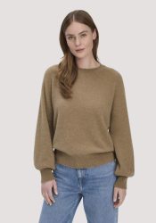hessnatur Damen Strick Pullover Relaxed BETTER RECYCLING aus Cashmere - braun - Größe XS