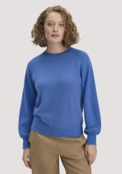 hessnatur Damen Strick Pullover Relaxed BETTER RECYCLING aus Cashmere - blau - Größe XS