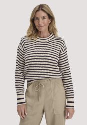 hessnatur Damen Strick Pullover Relaxed aus Bio-Baumwolle - beige GrösseL