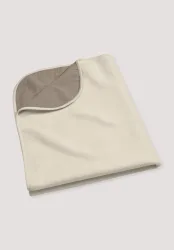 hessnatur Baby Wende-Decke Softfleece mit Musselin aus Bio-Baumwolle - natur - Größe 75x100 cm