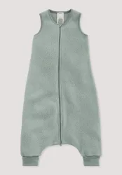 hessnatur Baby Fleece Schlafsack aus Bio-Baumwolle - grün - Größe 82cm
