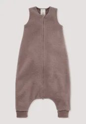 hessnatur Baby Wollfleece Schlafsack aus Bio-Merinowolle - lila - Größe 100cm