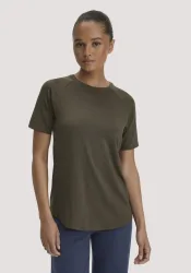 hessnatur Loungewear T-Shirt Regular ACTIVE COMFORT aus TENCEL? Lyocell - grün - Größe 42