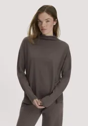 hessnatur Loungewear Longsleeve Merino ACTIVE WOOL - lila - Größe L