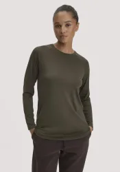 hessnatur Loungewear Longsleeve Regular ACTIVE COMFORT aus TENCEL? Lyocell - grün - Größe 48