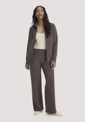 hessnatur Loungewear Hose Wide Leg ACTIVE WOOL aus Bio-Merinowolle - lila GrösseS