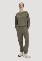 hessnatur Loungewear Sweathose Relaxed ACTIVE LIGHT aus Bio-Baumwolle mit recycelter Baumwolle - grün - Größe XXL